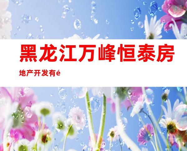黑龙江万峰恒泰房地产开发有限公司